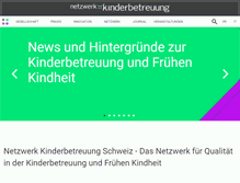 Tablet Screenshot of netzwerk-kinderbetreuung.ch